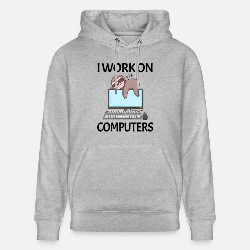 Computer Nerd Programmierer Herren Geschenk - Stanley/Stella Unisex Bio-Hoodie CRUISER  - Grau meliert