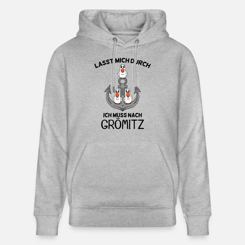Grömitz Ostsee Spruch Geschenk - Stanley/Stella Unisex Bio-Hoodie CRUISER  - Grau meliert