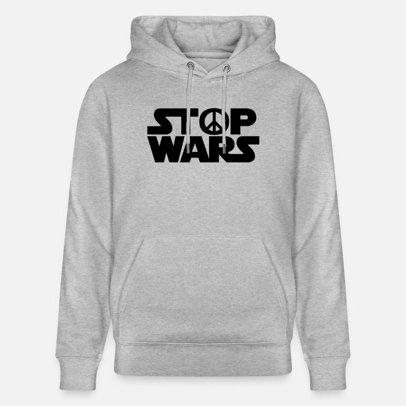Stop Wars - Sweat à capuche bio CRUISER Stanley/Stella Unisexe - gris chiné