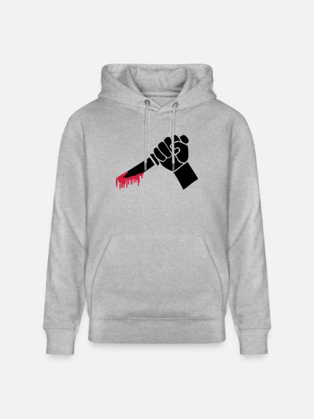 Knife - Stanley/Stella CRUISER Unisex Organic Hoodie - heather grey