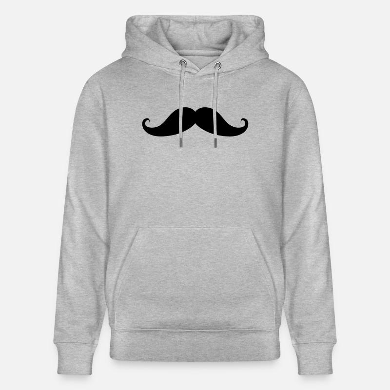 Moustache Bart Mustache - Stanley/Stella Unisex Bio-Hoodie CRUISER  - Grau meliert