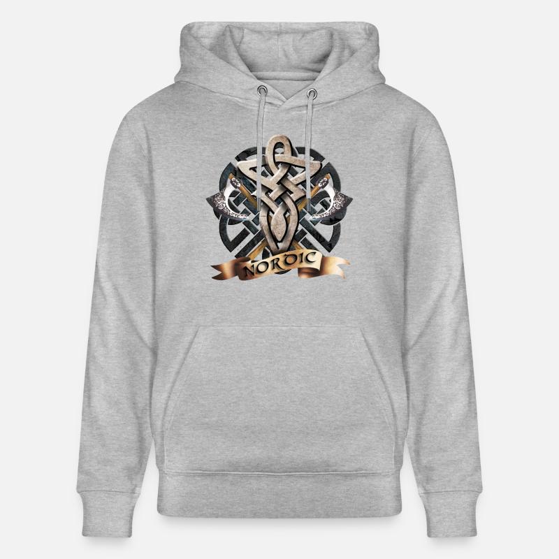 tribal_knot_viking_a - Sweat à capuche bio CRUISER Stanley/Stella Unisexe - gris chiné
