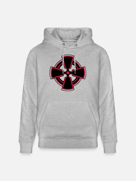 celtic_cross - Stanley/Stella CRUISER Unisex Organic Hoodie - heather grey