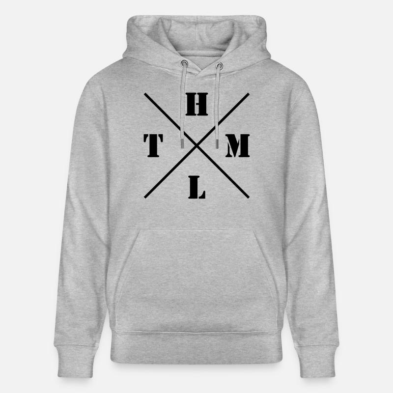 HTML Logo - Stanley/Stella Unisex Bio-Hoodie CRUISER  - Grau meliert