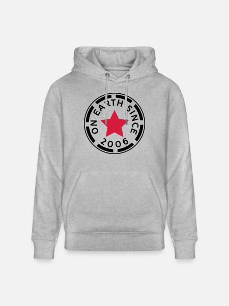 on earth since 2006 (uk) - Stanley/Stella CRUISER Unisex Organic Hoodie - heather grey