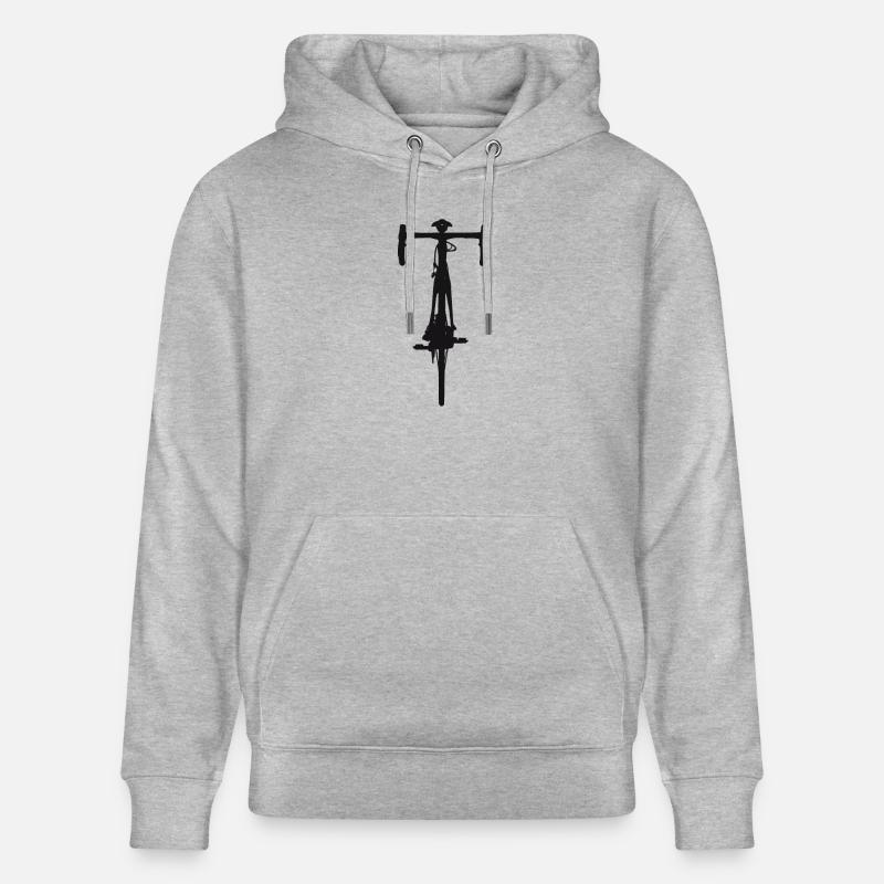 Shirt noir devant bicyclette - Sweat à capuche bio CRUISER Stanley/Stella Unisexe - gris chiné