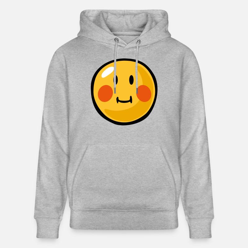 Smiley blushed - Sweat à capuche bio CRUISER Stanley/Stella Unisexe - gris chiné