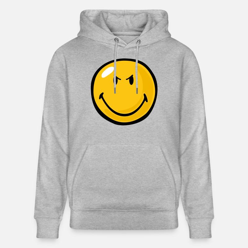 Smiley Anger Devious - Sweat à capuche bio CRUISER Stanley/Stella Unisexe - gris chiné