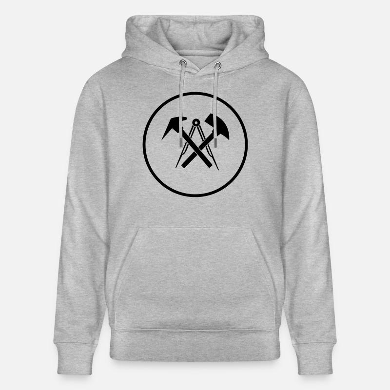 dachdecker_symbol_02 - Sweat à capuche bio CRUISER Stanley/Stella Unisexe - gris chiné