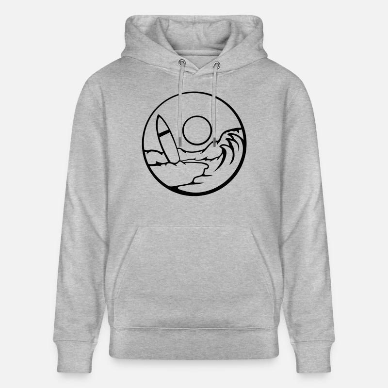 Plage Surfboard Wave - Sweat à capuche bio CRUISER Stanley/Stella Unisexe - gris chiné