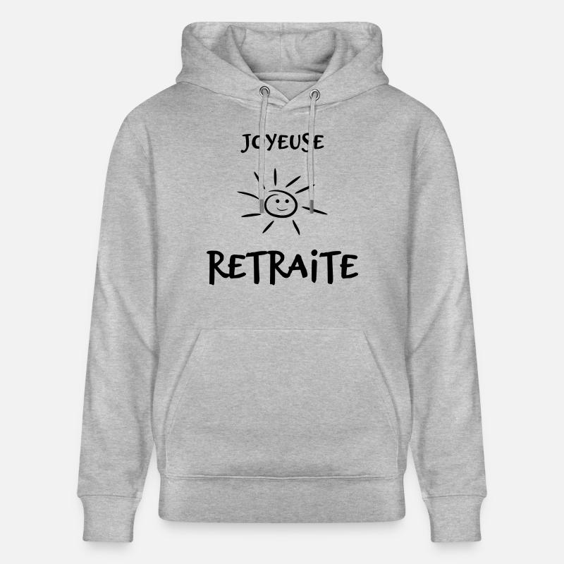 RETRAITE. BONNE RETRAITE. JOYEUSE RETRAITE - Sweat à capuche bio CRUISER Stanley/Stella Unisexe - gris chiné