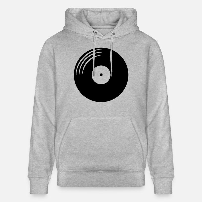 Disque vinyle rond - Sweat à capuche bio CRUISER Stanley/Stella Unisexe - gris chiné