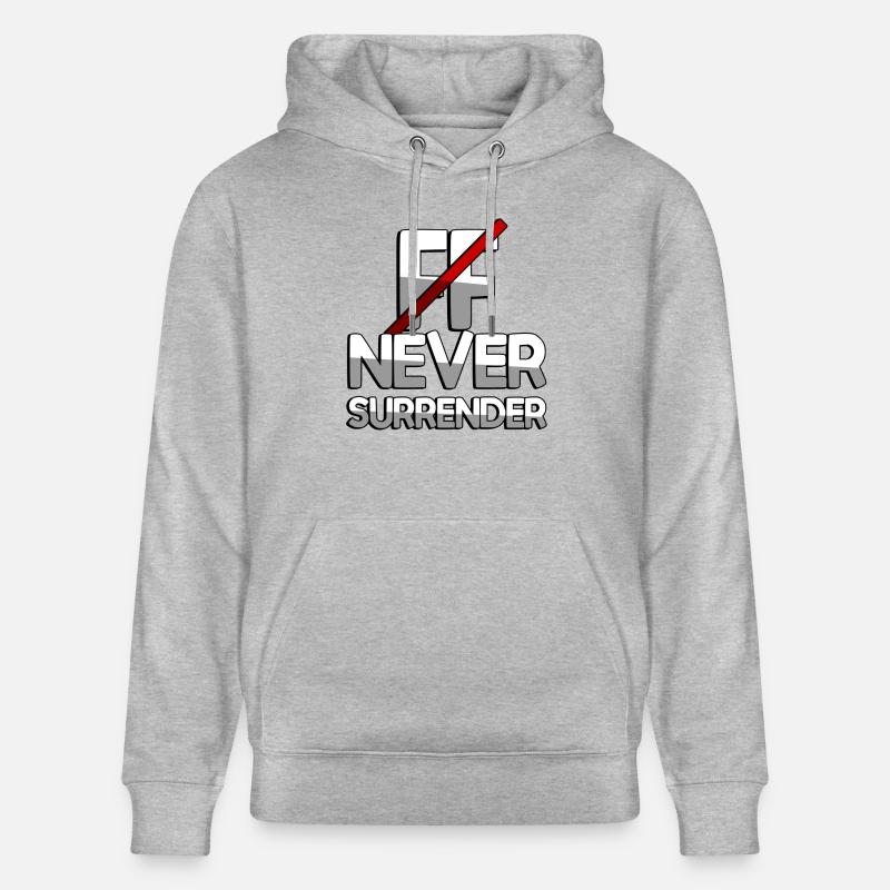 NEVER SURRENDER + FF - Jeux vidéo - Sweat à capuche bio CRUISER Stanley/Stella Unisexe - gris chiné
