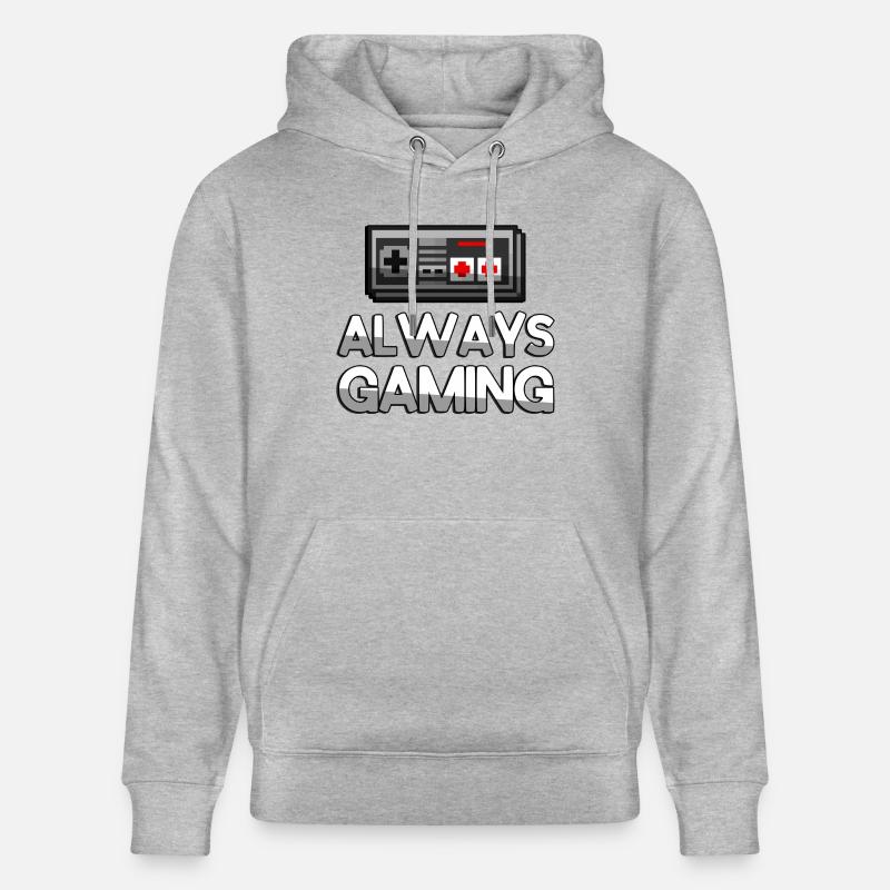 ALWAYS GAMING + NES Controller - Gaming - Stanley/Stella Unisex Bio-Hoodie CRUISER - Grau meliert