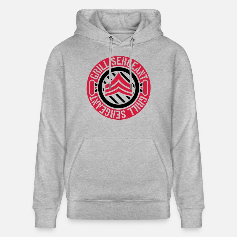 Barbecue Grill Sergeant Stempel - Stanley/Stella Unisex Bio-Hoodie CRUISER  - Grau meliert