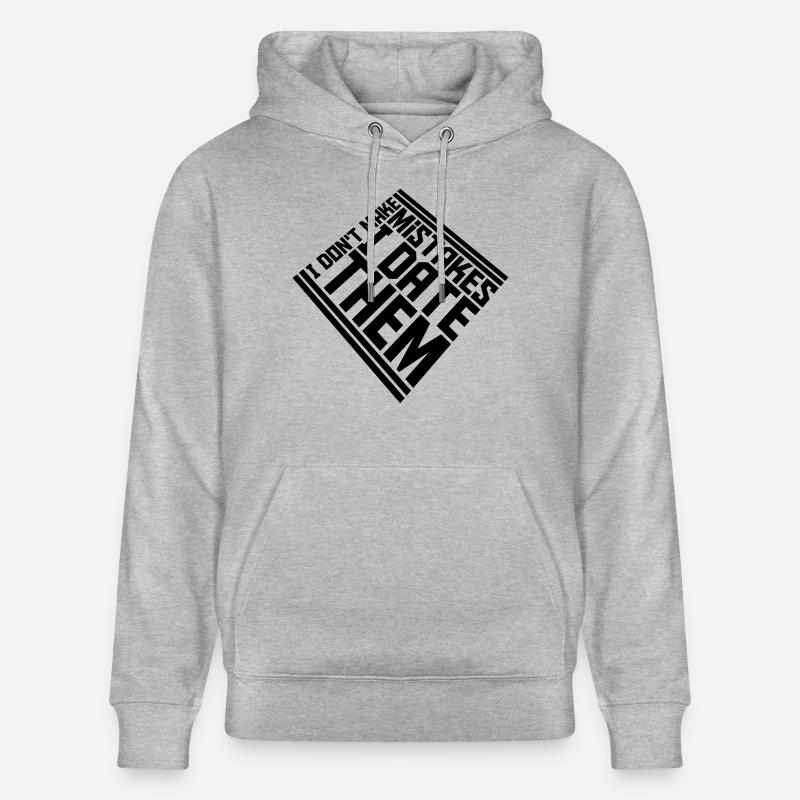 Date Erreurs Citation Logo - Sweat à capuche bio CRUISER Stanley/Stella Unisexe - gris chiné