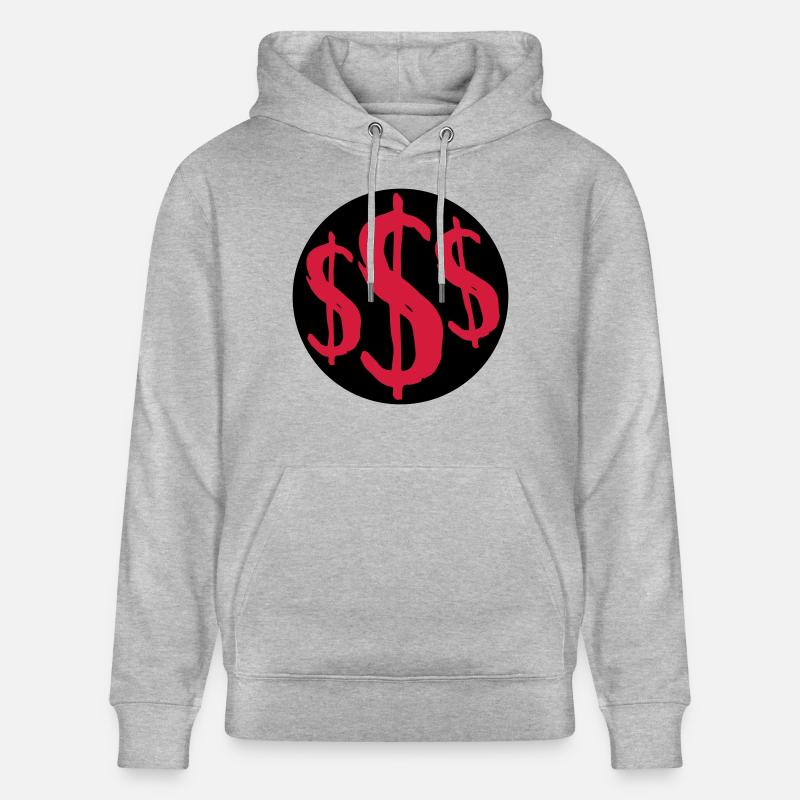 Signe riche de 3 dollars - Sweat à capuche bio CRUISER Stanley/Stella Unisexe - gris chiné