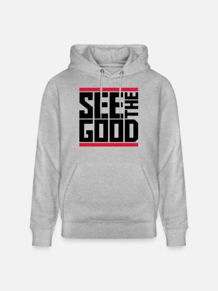 see the good quote - Stanley/Stella CRUISER Unisex Organic Hoodie - heather grey
