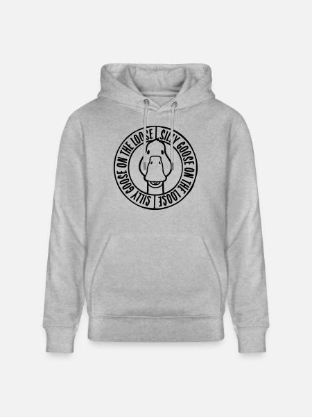 goose on the loose - Stanley/Stella CRUISER Unisex Organic Hoodie - heather grey