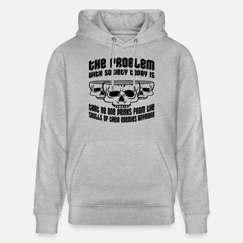 boissons de crânes ennemis - Sweat à capuche bio CRUISER Stanley/Stella Unisexe - gris chiné