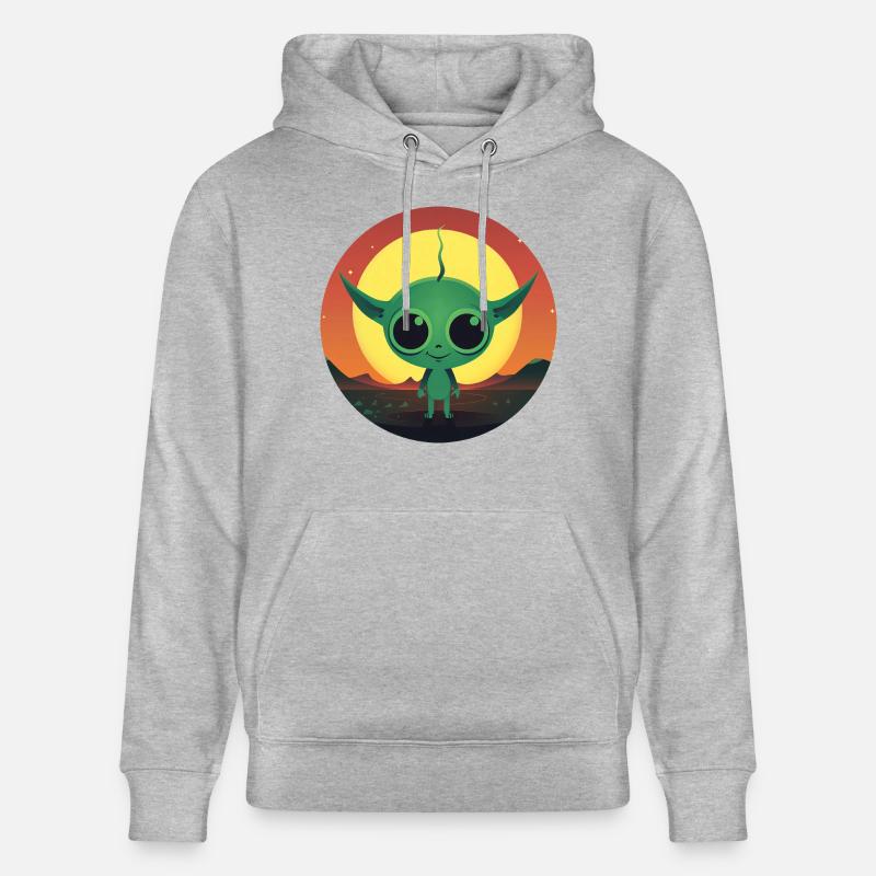 Coucher de soleil extraterrestre - Sweat à capuche bio CRUISER Stanley/Stella Unisexe - gris chiné