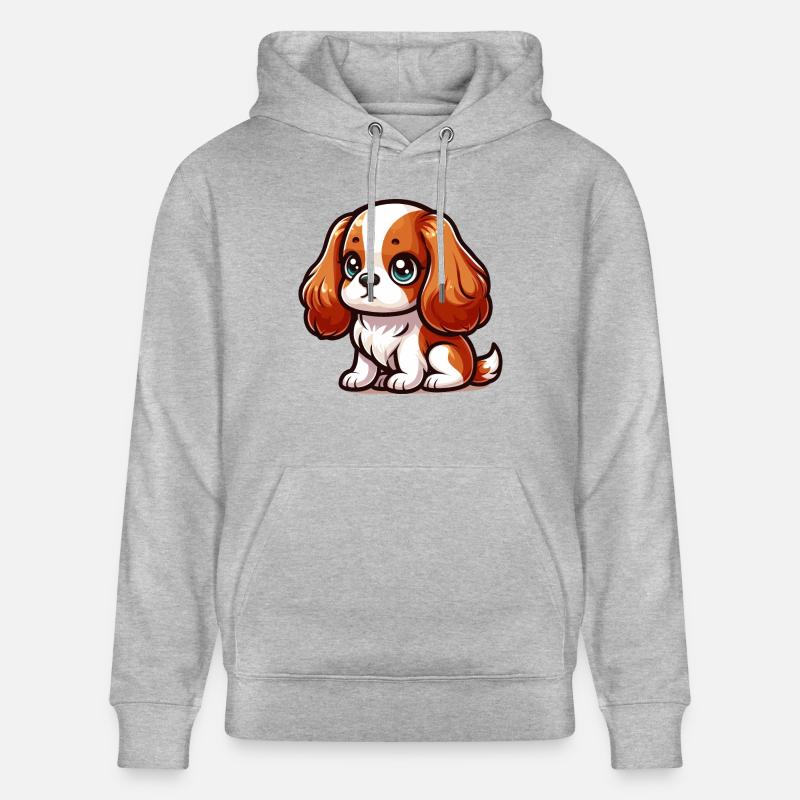 Chibi cavalier king charles - Sweat à capuche bio CRUISER Stanley/Stella Unisexe - gris chiné