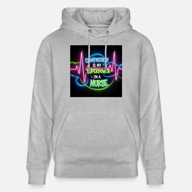 Conceptions d’infirmière en congé - Sweat à capuche bio CRUISER Stanley/Stella Unisexe - gris chiné