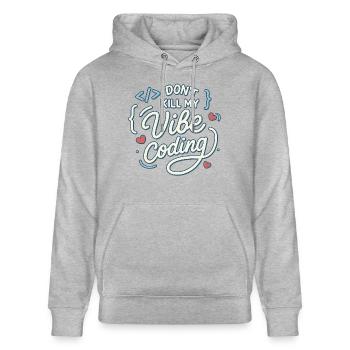 Vibe-Codierung - Stanley/Stella Unisex Bio-Hoodie CRUISER  - Grau meliert - Vorne - Alina (178cm) & Michal (187cm)