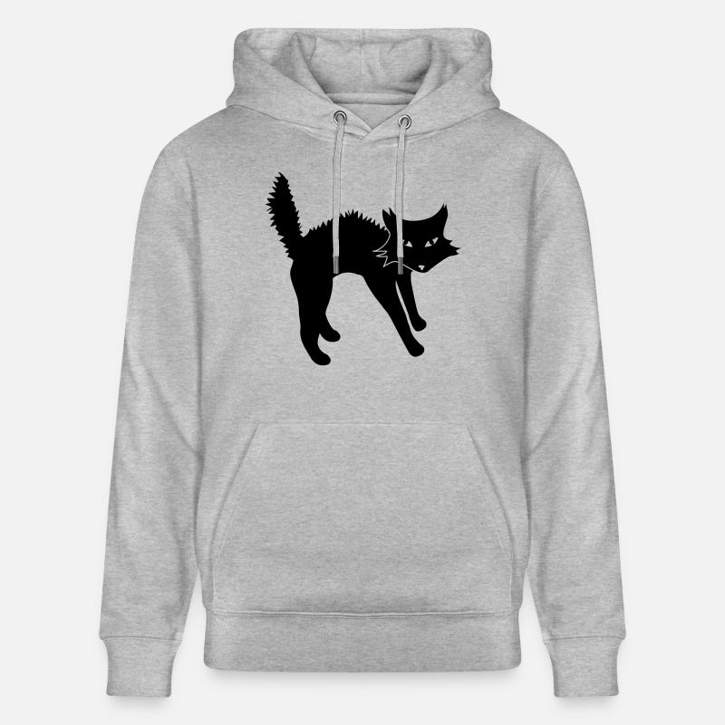 Chat méchant - Sweat à capuche bio CRUISER Stanley/Stella Unisexe - gris chiné