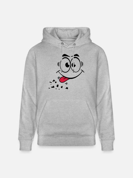 Gesicht Zunge 1 - Stanley/Stella Unisex Bio-Hoodie CRUISER - Grau meliert