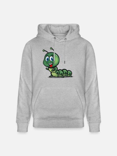 raupe süss kind - Stanley/Stella Unisex Bio-Hoodie CRUISER  - Grau meliert
