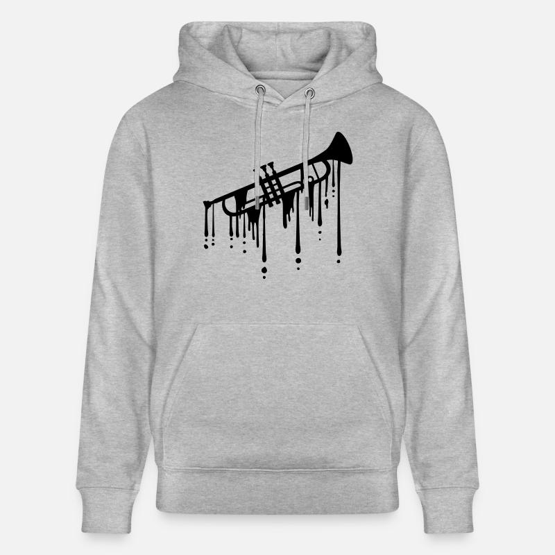 Trompette Graffiti Drop - Sweat à capuche bio CRUISER Stanley/Stella Unisexe - gris chiné