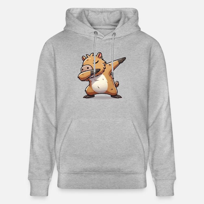 Le dabbing de capybara - Sweat à capuche bio CRUISER Stanley/Stella Unisexe - gris chiné