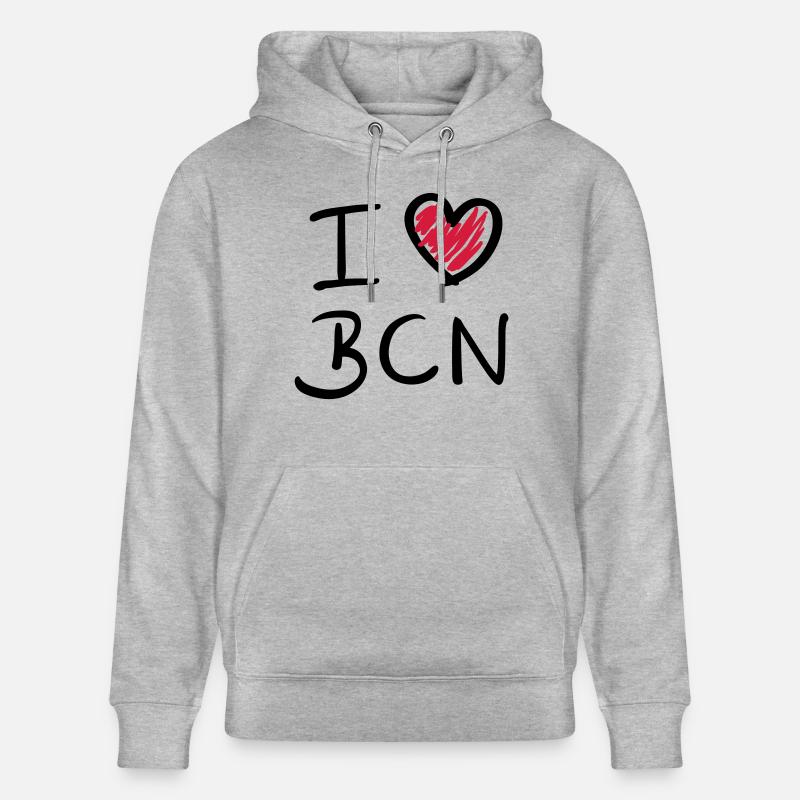 j'aime BCN - Barcelone - Sweat à capuche bio CRUISER Stanley/Stella Unisexe - gris chiné