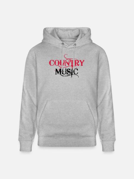 Country Music - Stanley/Stella CRUISER Unisex Organic Hoodie - heather grey