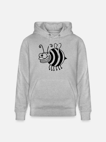 Funny thickness crazy bee - Stanley/Stella CRUISER Unisex Organic Hoodie - heather grey