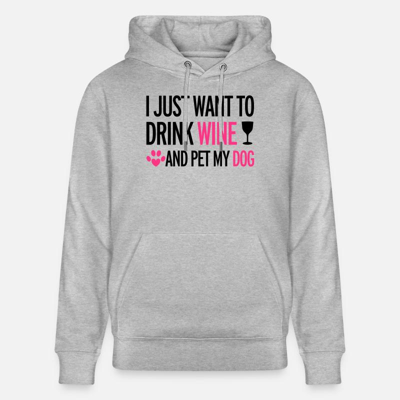Wine - Stanley/Stella Unisex Bio-Hoodie CRUISER  - Grau meliert