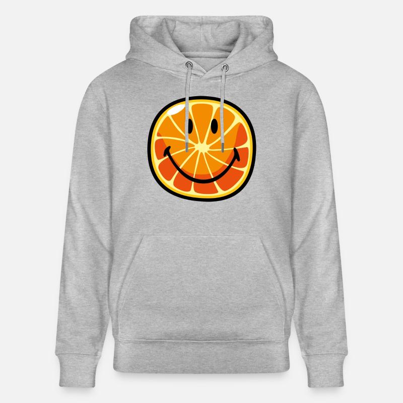 Smiley Pamplemousse - Sweat à capuche bio CRUISER Stanley/Stella Unisexe - gris chiné