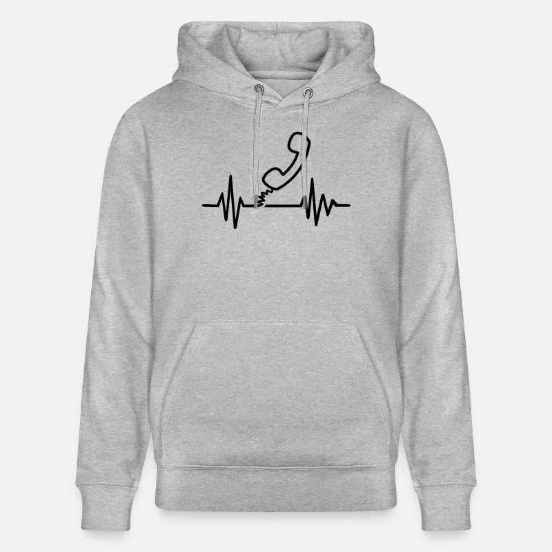 Telefon - Ekologiczna bluza z kapturem typu unisex Stanley/Stella CRUISER  - szary melanż