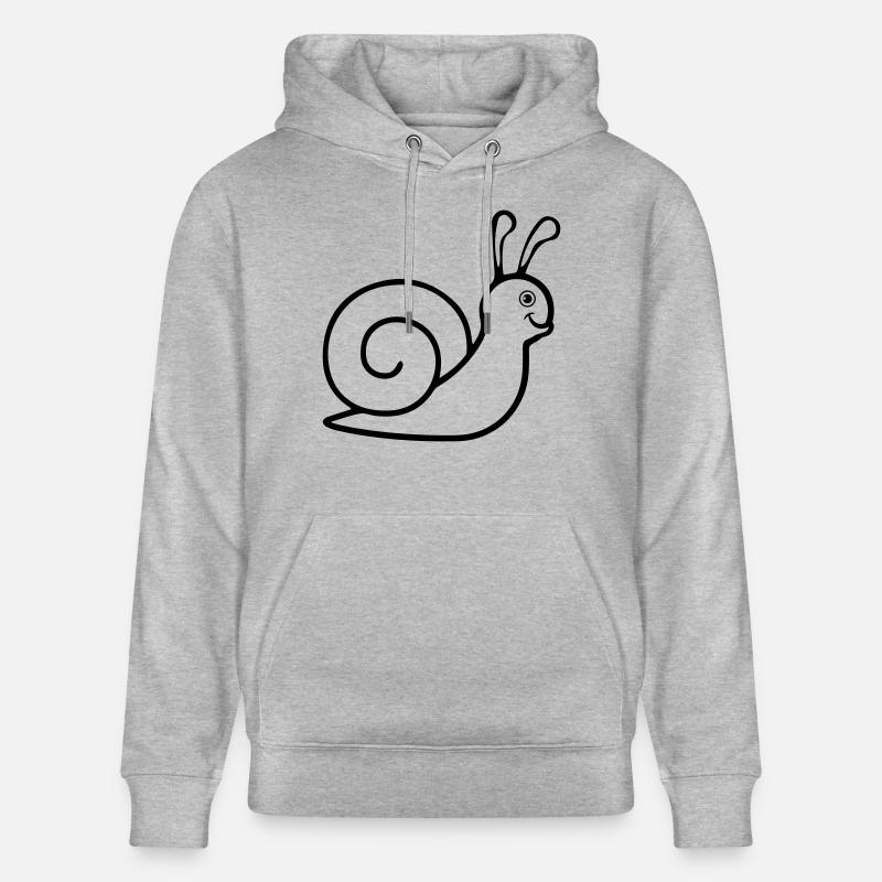 escargot mignonne modèle doux - Sweat à capuche bio CRUISER Stanley/Stella Unisexe - gris chiné