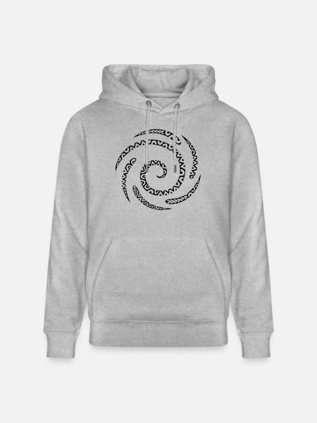 Spirale maori - Sweat à capuche bio CRUISER Stanley/Stella Unisexe - gris chiné