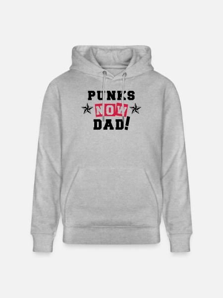 Punks Now Dad! - Stanley/Stella Unisex Bio-Hoodie CRUISER - Grau meliert