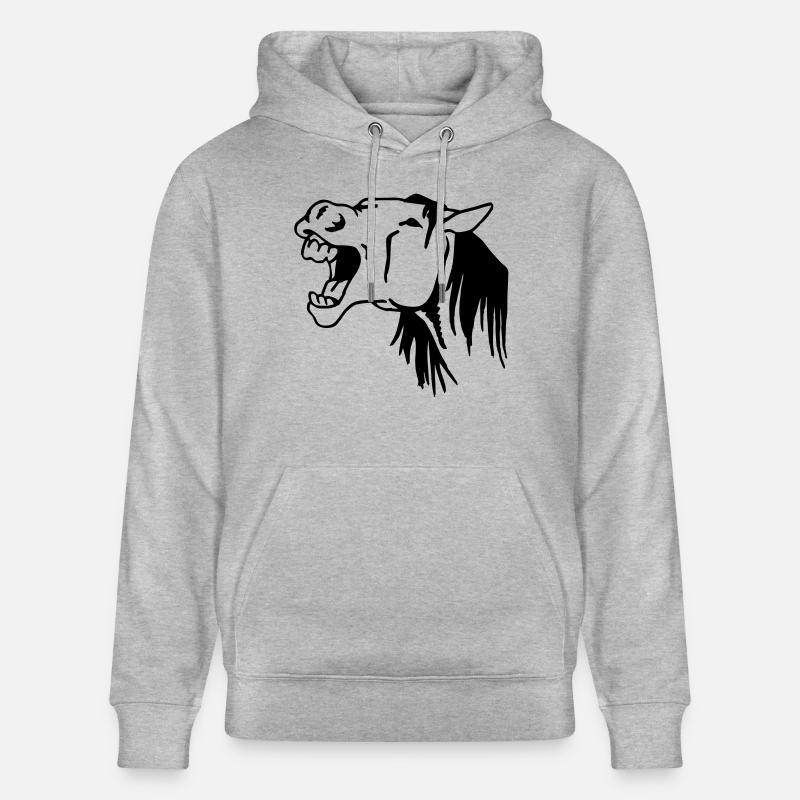 Gähnendes Pferd - Stanley/Stella Unisex Bio-Hoodie CRUISER - Grau meliert