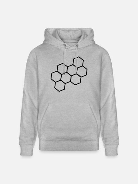 honigwabe___f1 - Stanley/Stella Unisex Bio-Hoodie CRUISER - Grau meliert