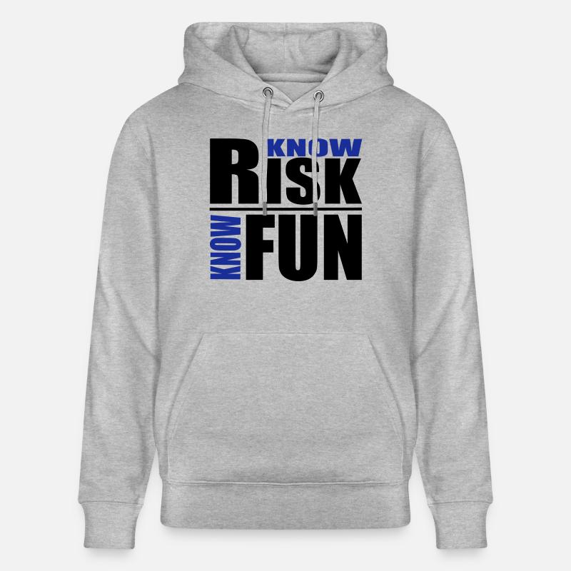 know risk - know fun - Stanley/Stella Unisex Bio-Hoodie CRUISER  - Grau meliert