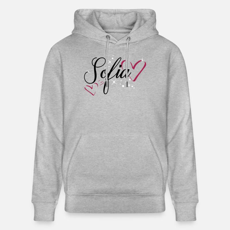 Sofia nom prénom - Sweat à capuche bio CRUISER Stanley/Stella Unisexe - gris chiné