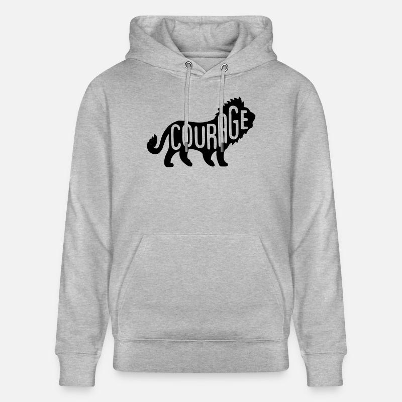 Lion - Lion Courage - Sweat à capuche bio CRUISER Stanley/Stella Unisexe - gris chiné