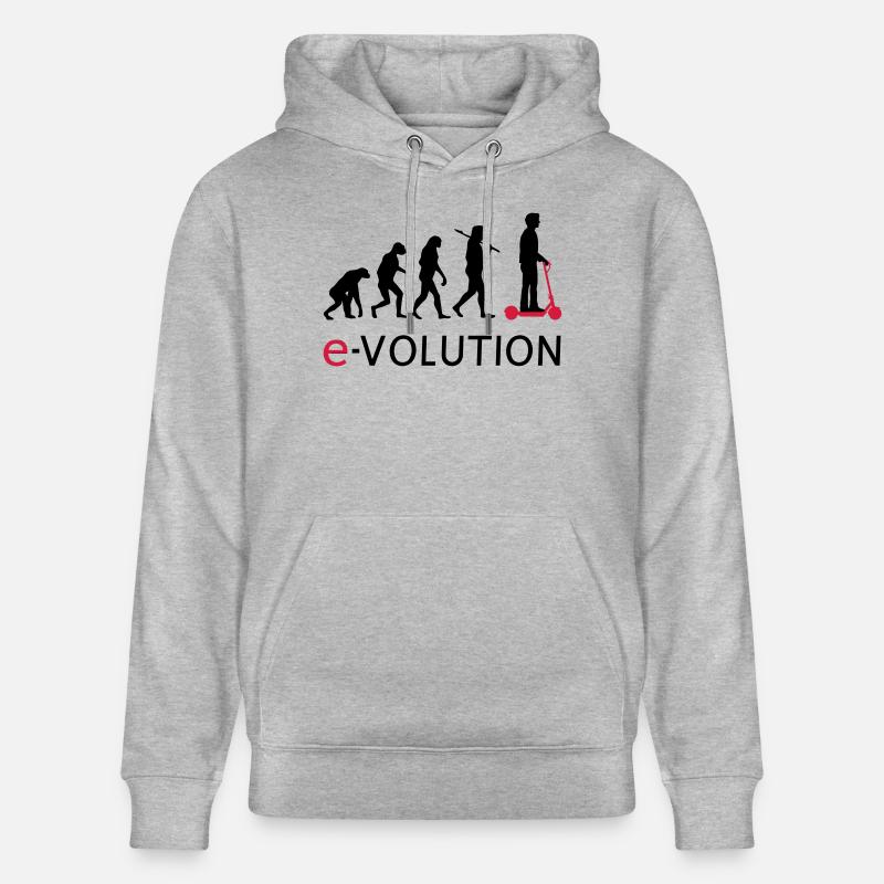 Evolution ElectroScooter eScooter ERoller - Stanley/Stella Unisex Bio-Hoodie CRUISER - Grau meliert