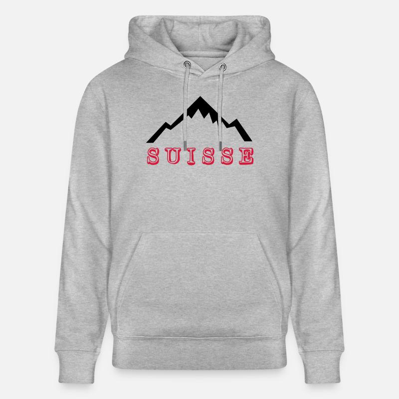 Mount Blanc - Suisse - Sweat à capuche bio CRUISER Stanley/Stella Unisexe - gris chiné