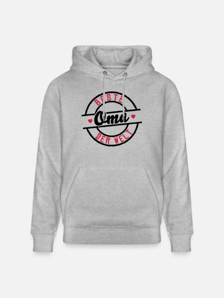 Beste Oma der Welt - Stanley/Stella Unisex Bio-Hoodie CRUISER  - Grau meliert